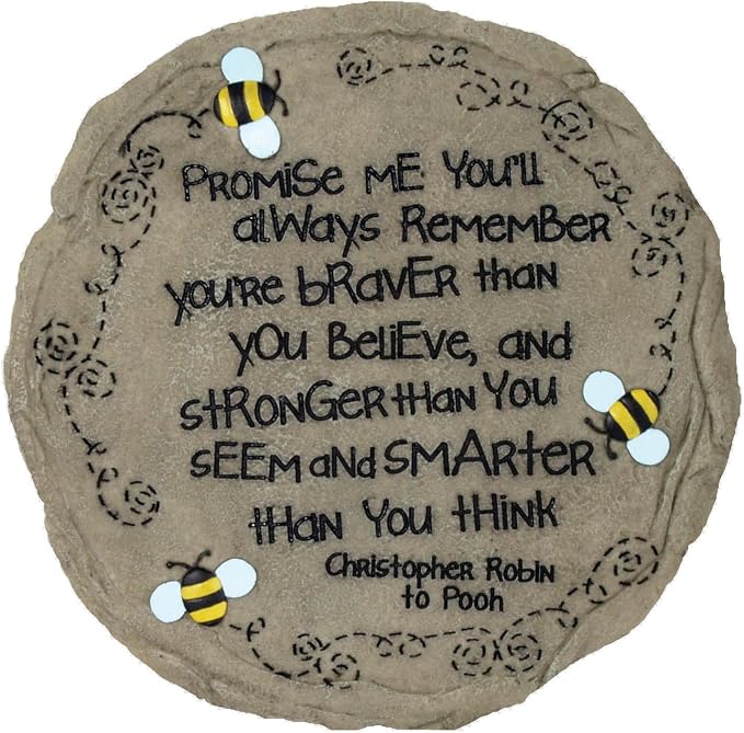 Spoontiques - Garden Décor - Promise Me Stepping Stone - Decorative Stone for Garden