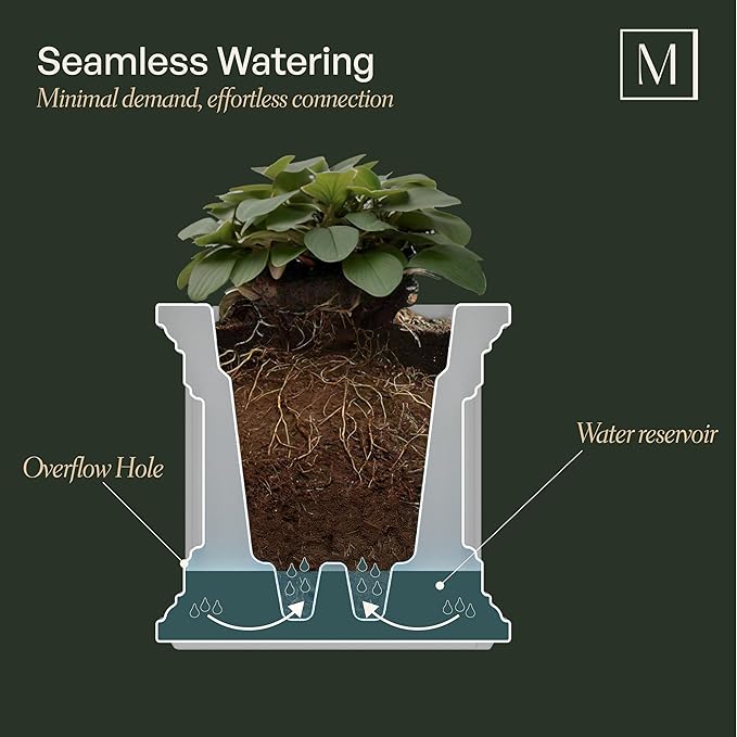 Mayne Fairfield 4ft Window Box, Self Watering Flower Box with Double Wall Design, All Season Fade Resistant Outdoor Window Planter With Steel Mounting Bracket, Espresso