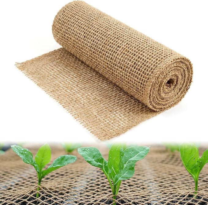 150 ft Long Erosion Control Blanket, Soil Saver Mesh Jute Straw Blanket 40" x 50 Yards - 500 Sq. ft. Coverage, Garden and Landscape Cover, Mulch, Slope Stabilizer, Seed Protector
