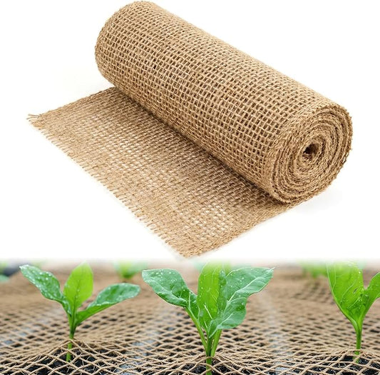 150 ft Long Erosion Control Blanket, Soil Saver Mesh Jute Straw Blanket 40" x 50 Yards - 500 Sq. ft. Coverage, Garden and Landscape Cover, Mulch, Slope Stabilizer, Seed Protector
