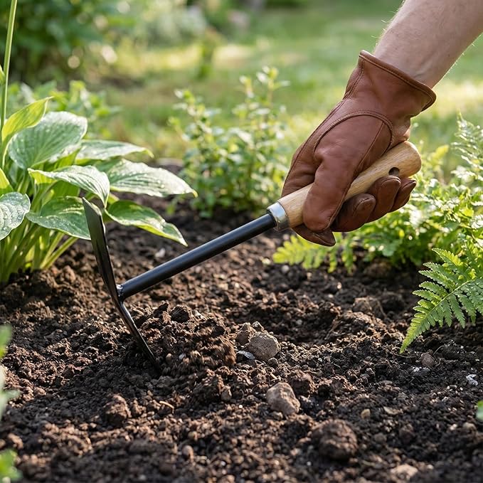2pcs Garden Trowel Hand Shovel Small Metal Spade with Wood Handle for Planting and Loosening Soil in Garden and Patio Use