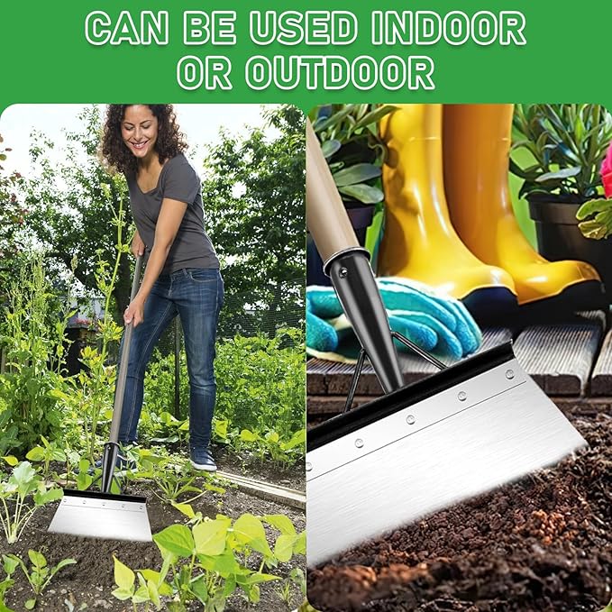 Multifunctional Outdoor Garden Shovel, Stainless Steel Garden Cleaning Shovel, Garden Scraper for Weeds and Moss,Farm Weeding Remover Tool, Snow Removal Shovel, Not Included Handle, 20cm