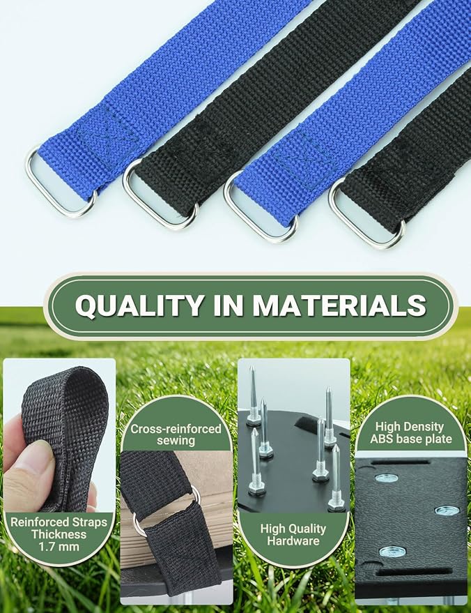 Lawn Aerator Shoes, Soil Aerator Lawn Tool with Dual Hook & Loop Straps for Effectively Aerating, One Size Fits All Free-Installation Lawn Shoes Lawn Dethatcher for Yard Garden Patio Grass