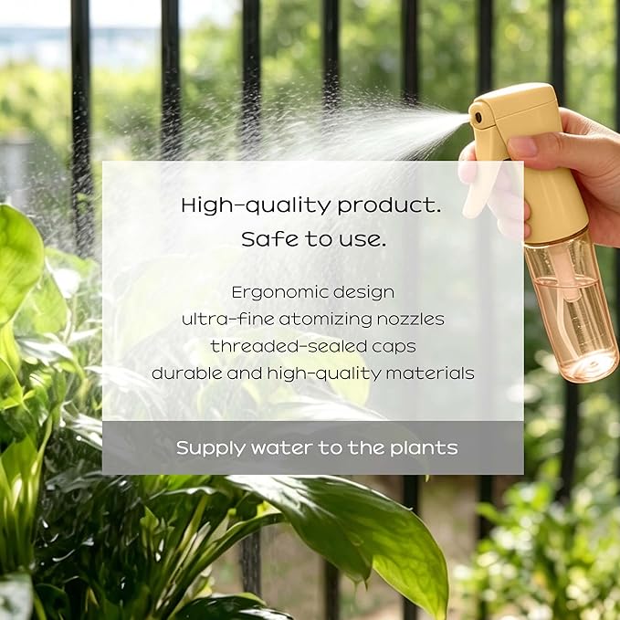 Spray Bottle for Hair, 2 Pack 95ml Small Continuous Water Mist Spray Bottle, Ultra Fine Mist for Face, Hairstyling, Salon, Cleaning, Toners, Hydration & Makeup, Travel Size Leak-Proof Bottles Yellow