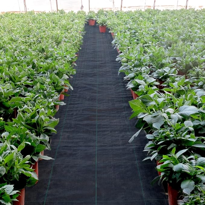 VEVOR Weed Fabric Barrier Heavy Duty, 3x300 FT, 5.8oz Weed Blocker Fabric, Woven Landscape Fabric, Garden Fabric Weed Barrier, Weed Control Fabric Ground Cover, Geotextile Fabric, Gardening Mat, Black