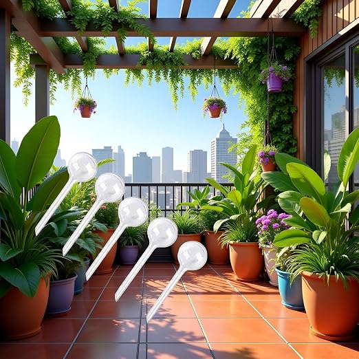 4 Pcs Clear Automatic Watering Device Globes Vacation Houseplant Pot Waterer Flower Water Watering Plant Container Accessories