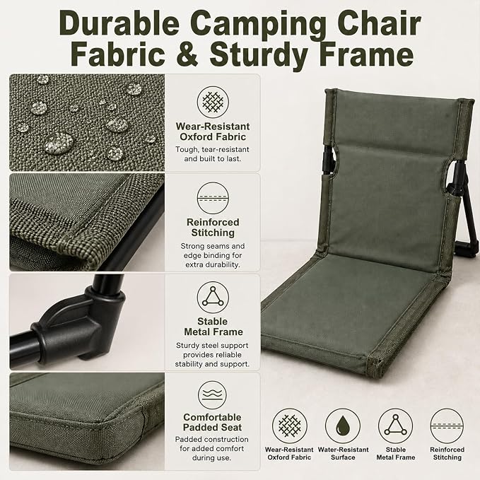 Garden Kneeler with Back Support, Foldable Extra Thick Kneeling Pad for Gardening, Lightweight Garden Seat Pad for Weeding, Planting, Yard Work, Gardening Gifts for Women Seniors, Green