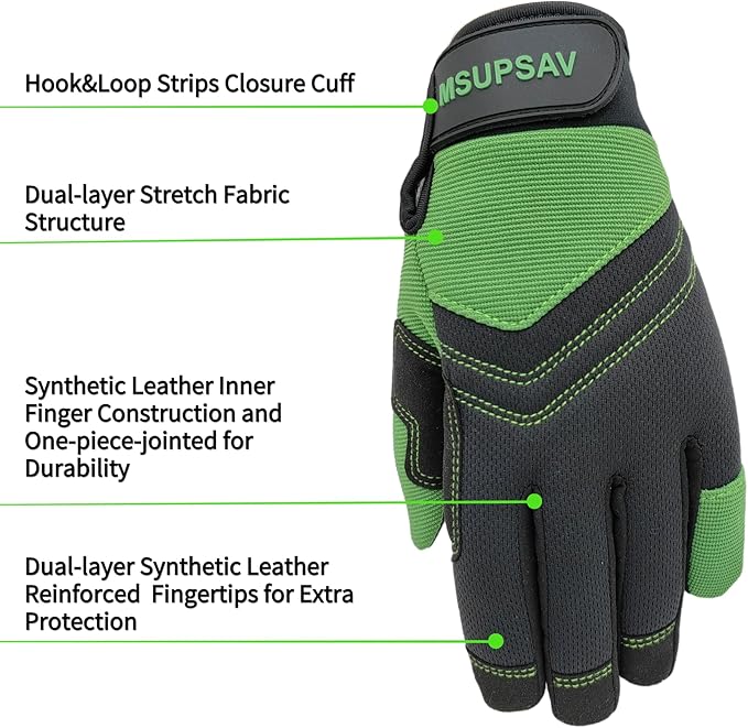 Gardening Gloves,Women Yard Work Garden Glove,Gifts | Thorn Proof,Puncture Resistant,Touchscreen,Gift,Leather,Spandex