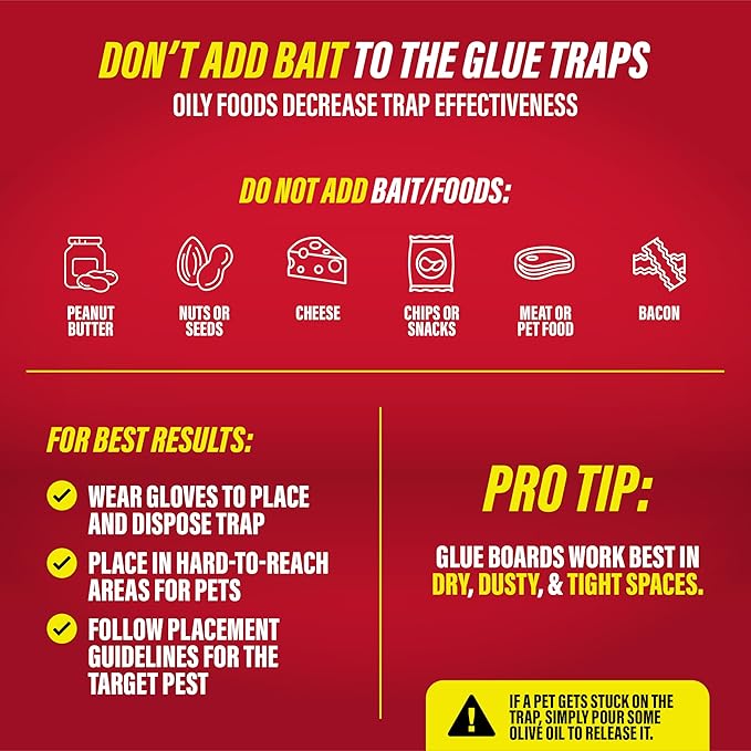 Catchmaster Max-Catch Mouse & Insect Glue Trap 72PK, Mouse Traps Indoor for Home, Sticky Pest Control Adhesive Tray for Catching Bugs, Bulk Unscented Glue Boards