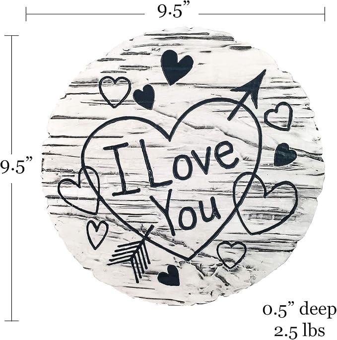 Spoontiques - Garden Décor - I Love You Stepping Stone - Decorative Stone for Garden