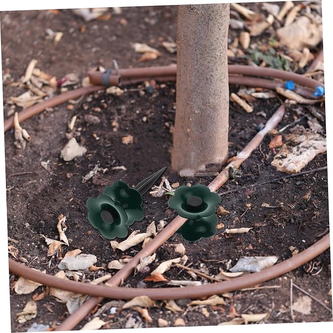 3pcs Hose Guards for Flower Beds Lawn Hose Winding Wheels Garden Watering Guide Spikes
