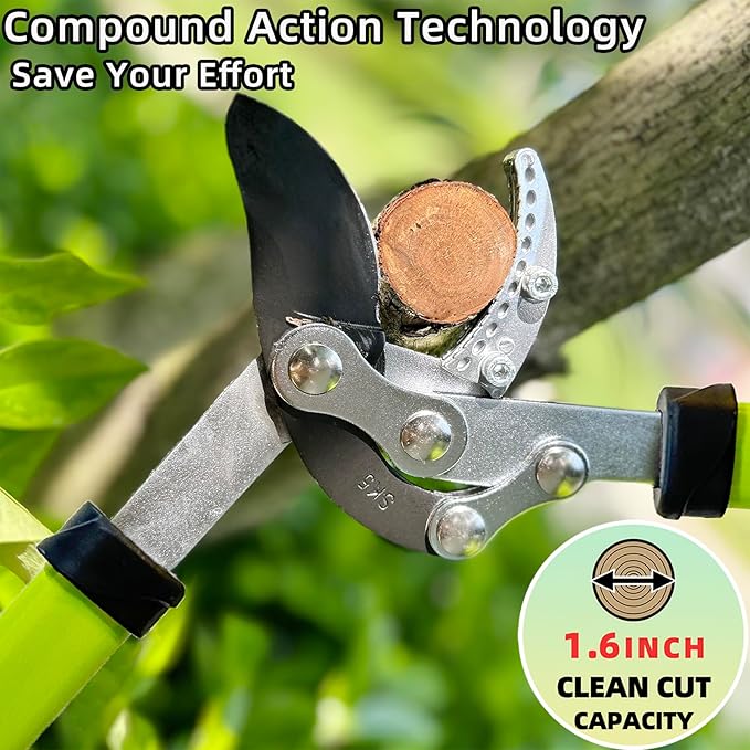 YRTSH Loppers Hedge Clippers Garden Shears, 3PCS Yard Tools Combo Set Tree, Shrub & Bush Care Kit for Lawn Garden, Branch Cutter with Compound Action Tree Trimmer & Trimming Borders