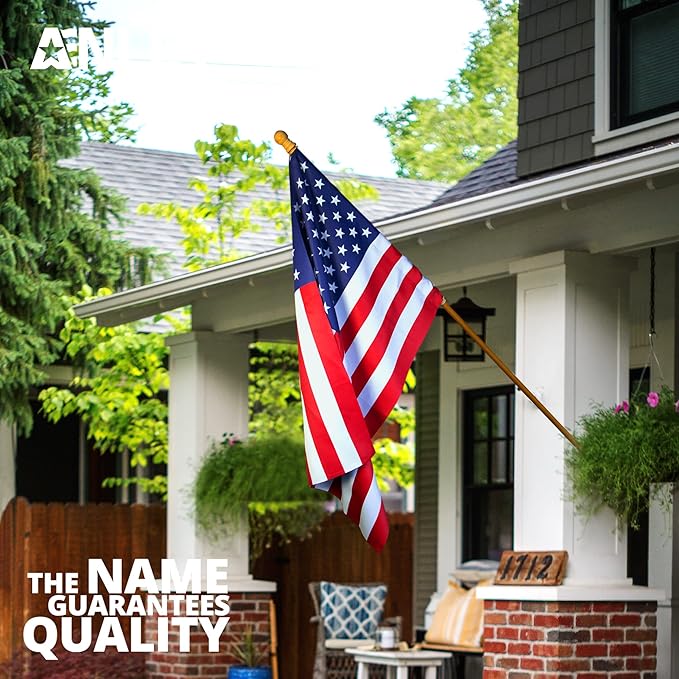 Anley Rip-Proof American US National House Flag 28 x 40 In - Double Sided 3-Ply Premium House Flag - Fade Resistant, Double Stitched & Long Lasting - United States July 4th Independence Day House Flags
