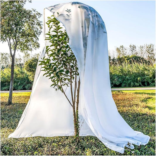 2 Pcs Tree Covers for Winter, Plant Covers Freeze Protection with Drawstring and Zipper, 2.5 oz/yd² 7.9 X 6.6 Ft, Reusable Winter Plant Protector Bag for Protect Trees Shrubs from Cold Frost