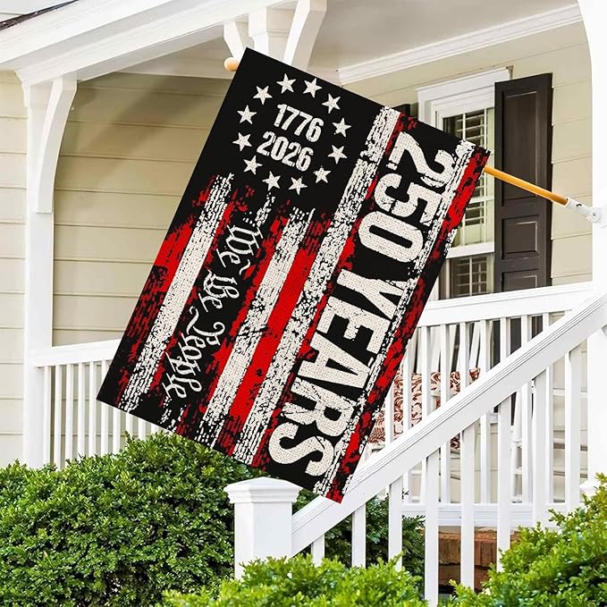 250 Anniversary Usa Garden Flags for Outside,250 Anniversary USA Flag Patriotic 4th of July Decorations We the People 1776-2026 Yard Flags Double Sided Waterproof Flag Outdoor Banner 28x40 Inch 250 Year American Flag