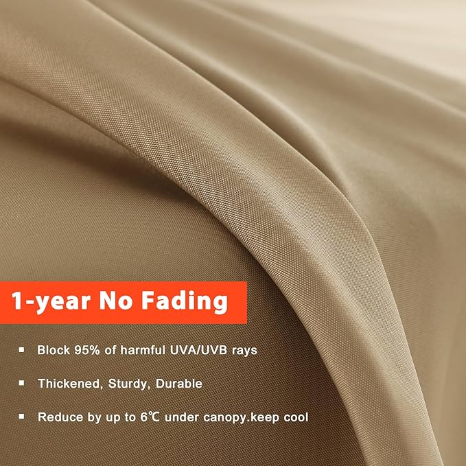 MASTERCANOPY Patio Umbrella 10 ft Replacement Canopy for 8 Ribs-Navy Blue Canopy Only