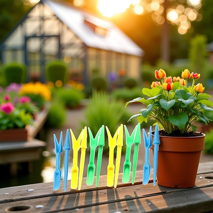 6 Sets Multicolor Planting Seedlings Dibber Widger Garden Tool Plastic Widger Seed Seedlings Dibber Sowing Digging Tool Garden Tool Sets Transplanting Planting Tool