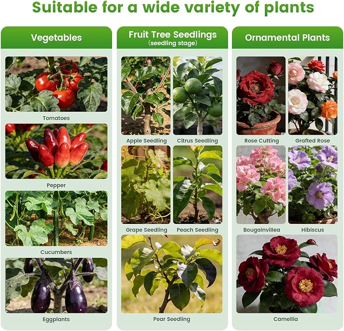 Silicone Grafting Sleeves, 3–7.5mm Flexible Grafting Tubes, High Elastic Plant Grafting Clips for Vegetables Flowers and Fruit Tree (50pcs)
