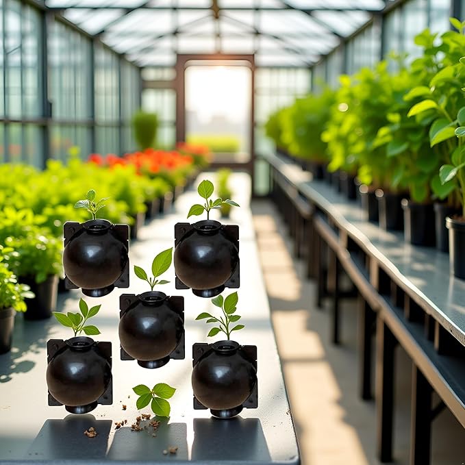5 Pcs Small Reusable Black Plant Rooting Balls - Air Layering Pods - High-Pressure Propagation Device - Reusable Plant Rooting Grow Box