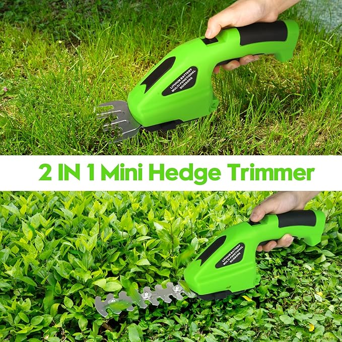 Electric Weed Wacker Cordless with Wheel, 4 in 1 Weed Eater Battery Powered Brush Cutter String Trimmer Edger, 4000mAh Stringless Weed Trimmer Lightweight Grass Trimmer Mower