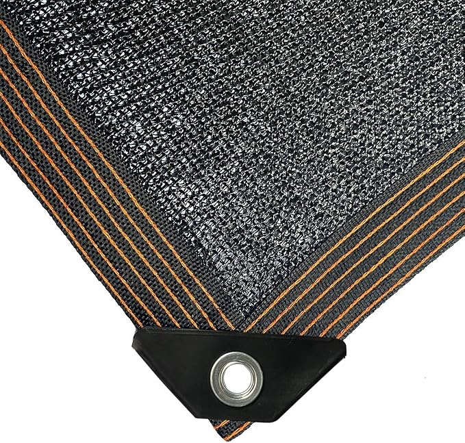 winemana 70% Black Shade Cloth, 10 x 12 FT Durable Mesh Tarp with Grommets, Resistant Garden Sun Shade Netting with Taped Edge for Plant Cover, Greenhouse, Patio, Tomatoes, Chicken Coop, Barn Kennel