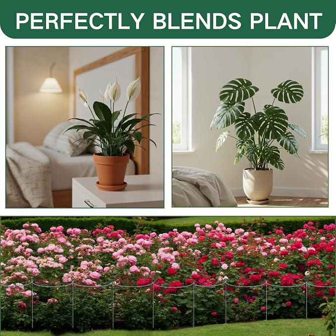 30in Tall Heavy-Duty Plant Support Stakes, 6 Pack Adjustable Peony Cages & Supports for Outdoor Plants, Large Garden Plant Stakes for Peony, Tomato, Hydrangea with Extension Stakes