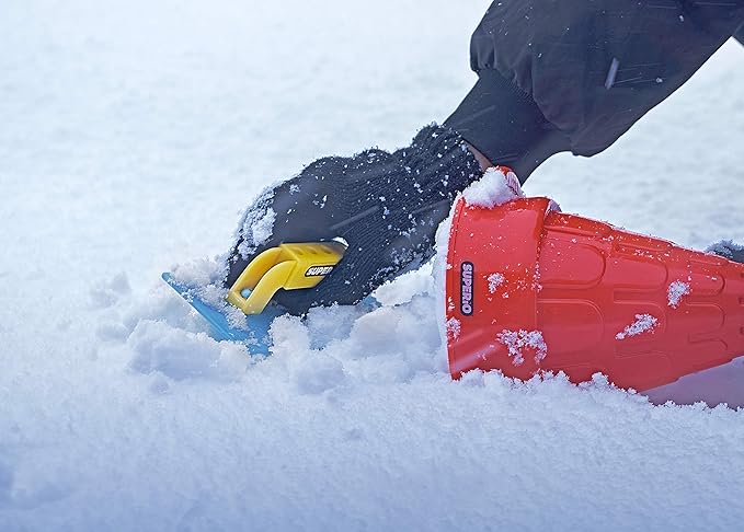 Superio Snow and Sand Fun Toy Trowel Rectangle Shape – Kids Snow Toy, Light Blue & Yellow Hand Trowel, Sturdy and Well Designed