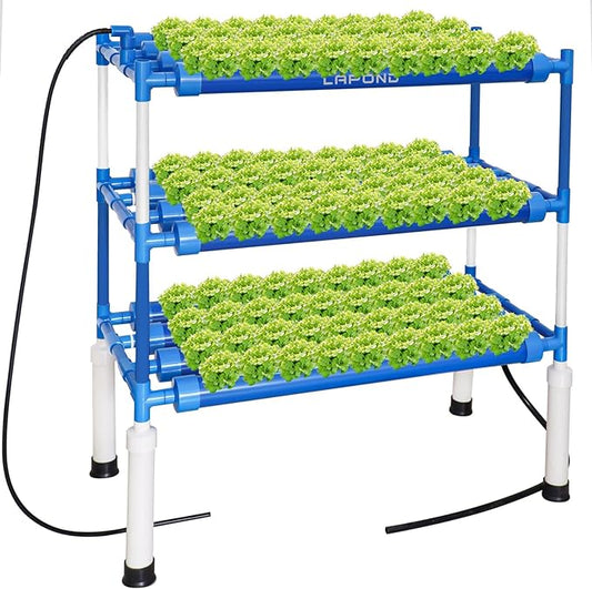Hydroponics Growing System Kit for Vegetables,Flowers Fruits and Herbs, with 108 Plant Sites, Suitable for Indoor and Outdoor, Block Light Design