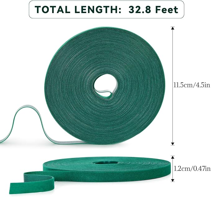 Plant Tape, 6 Roll 196 Ft Garden Tape, Reusable Garden Plant Ties, Adjustable Twist Ties for Tying Plants, Flowers, saplings and Vines (196 ft x 1/2 in)