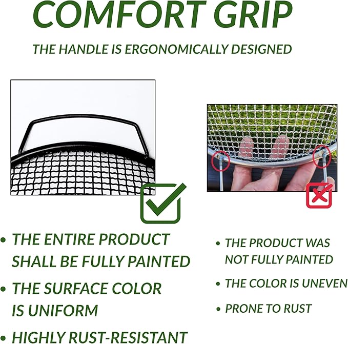 3Pcs Soil Sifter for Gardening, 3,6,8mm Grid Rock Sifter for 5 Gallon Bucket, Dirt Sifter, Compost Sifter for Capturing Dirt, Sand, Rocks, and Filtering Compost (Black)