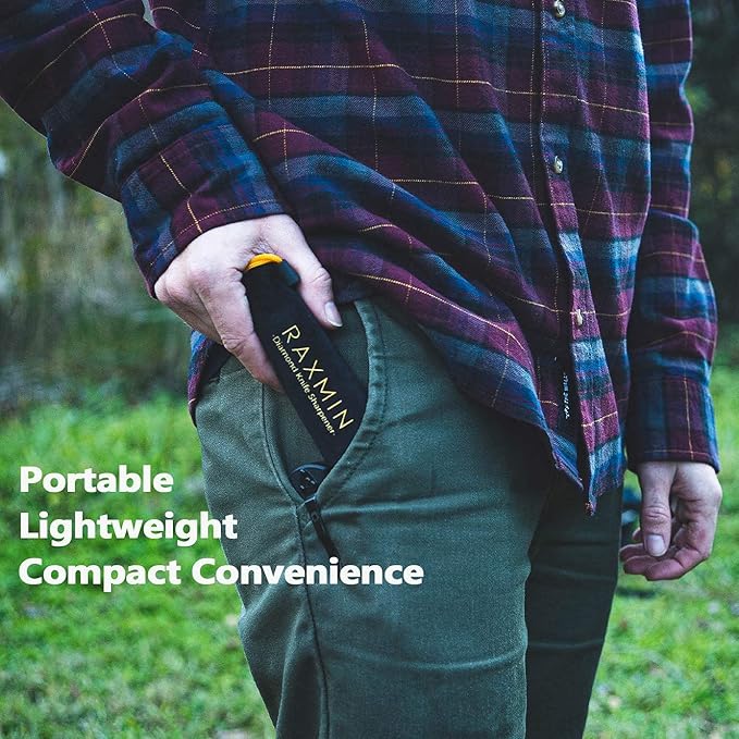 5" Diamond Pocket Sharpener Folding Knife Garden Tools Sharpening 400/600 Grit Double Sided