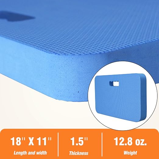 Gardzen Extra Thick Garden Kneeling Pad - for Gardening, Baby Bath, Yoga, Pilates, Exercise, 18"x11"x1.5", Blue