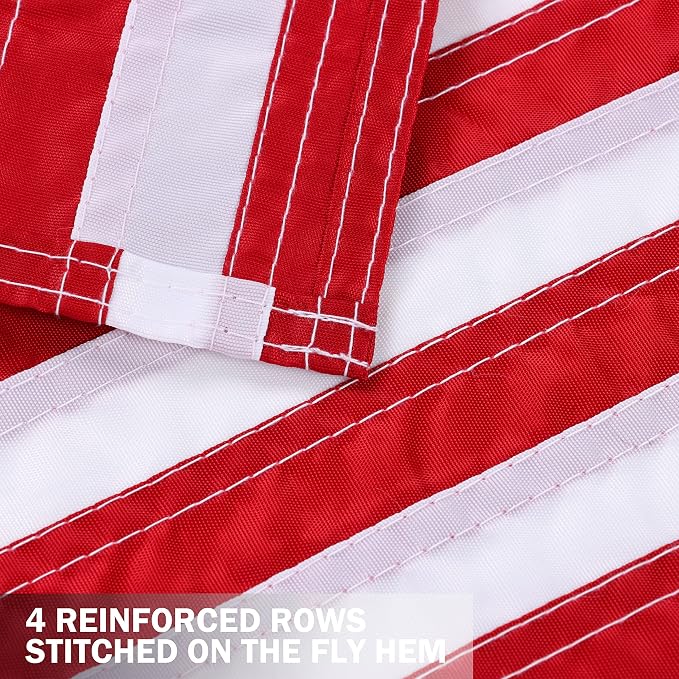 2 Pack American Flag Garden Flags Embroidered - 12''x18'', Deluxe Embroidered Stars and Sewn Stripes USA Garden Flags,Patriotic Decorative Yard Flags for Garden and Home, 210D Nylon