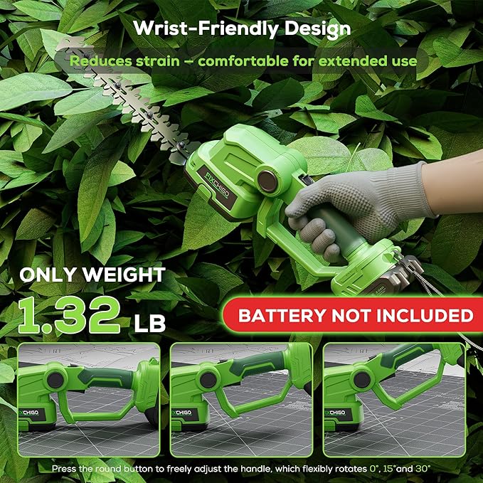 21V Cordless Hedge Trimmer, 2 in 1 Handheld Bush Trimmer Compatible with MAKITA 21V Battery(Battery not Included), Electric Grass Shear for Garden Yard Lawn Care, Powerful & Lightweight