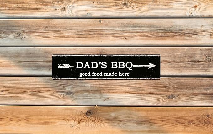 Vintage Tin Sign Retro Metal Dad's bbq Signs For Home Decor Stylish Wall Art Plaques Gift For barbecue stall Home Bathroom Kitchen And Gothic Wall Decor In Every Room 4x16 In