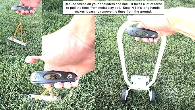 Step 'N Tilt Core Lawn Aerator Version 4 Kit (3.4 Inch Standard Length Coring Tines with Soil Core Container)
