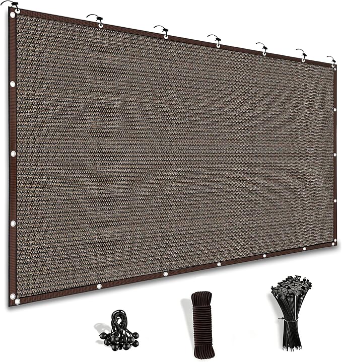 Shade Cloth for Garden ，Greenhouse Plants Fence Privacy Screen s Outdoor Patio Balcony Awning mesh tarp pergola Cover Screen Porch Backyard Apartments Retractable 10FT*12FT 90%