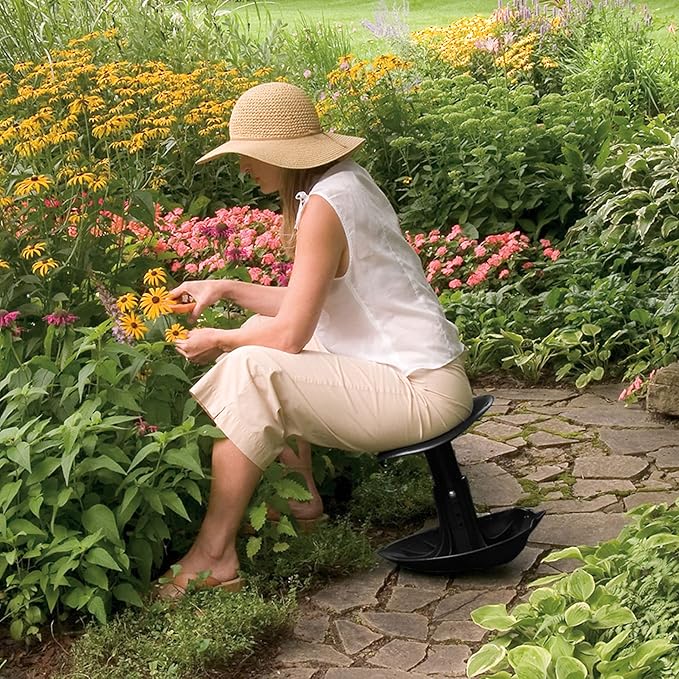 Vertex Premium Garden Rocker with Cushion, Cover and Pockets | Gardeners Work Seat Stool for Weeding Planting Tool | Made in USA | Model GB1227