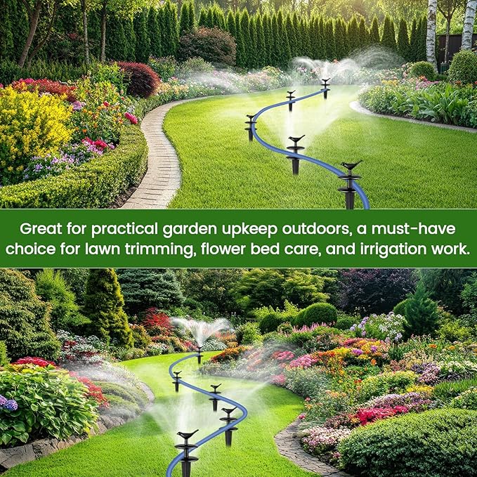 Zonon 6 Packs 12 Inch Garden Hose Guide Stake Heavy Duty Cast Iron Hose Guides Spike Decorative Garden Stakes Protector for Lawn Yard - Keeping Hoses Away from Flower Beds(Cute Style)
