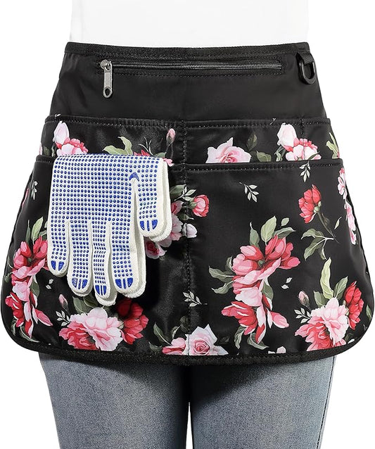 Bafelia Garden Apron for Women with 6 Pocket,Half Florist Apron