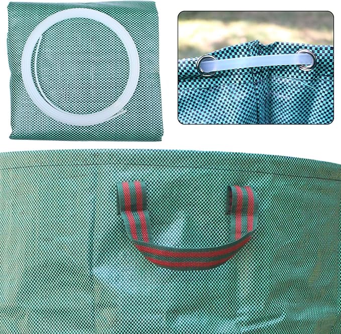 5-Pack 72 Gallons Garden Bag Heavy Duty Gardening Bags, Lawn Pool Garden Leaf Waste Rubbish Plants Grass Bag (5 X 72Gallons)