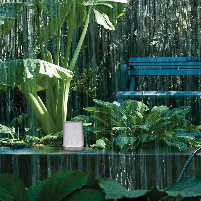 AcuRite Wireless Rain Gauge with Self-Emptying Rain Collector with Rainfall History, Alerts, and Current Date and Time (02446M)