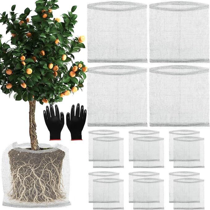 16 Pcs Root Guard Gopher Proof Stainless Steel Wire Baskets, 15 Gallon Mesh Root Protection for Gophers Moles Voles, Planting Baskets for Roots Tubers Bulbs Trees Flowers (24" x 24")
