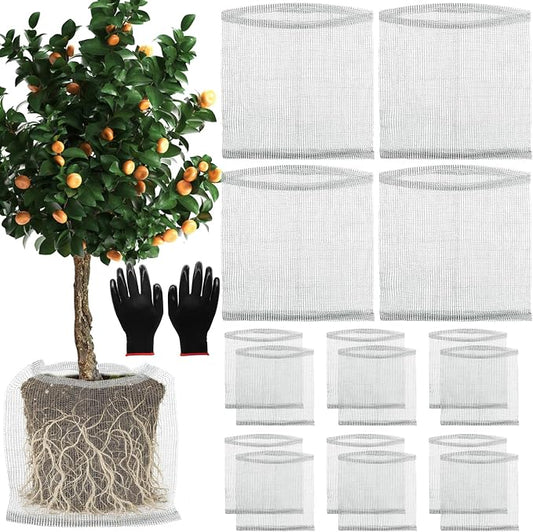16 Pcs Root Guard Gopher Proof Stainless Steel Wire Baskets, 15 Gallon Mesh Root Protection for Gophers Moles Voles, Planting Baskets for Roots Tubers Bulbs Trees Flowers (24" x 24")