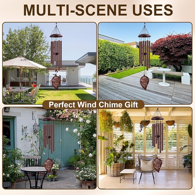 Retirement Wind Chimes for Woman Men,Happy Retired Gifts for Women Coworker Colleague Boss Teachers Nurses Friends, Going Away Gift Ideas,32"