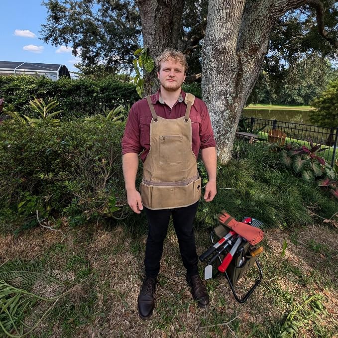 Ironwood Tool Co. 16oz Waxed Canvas Garden Tool Apron