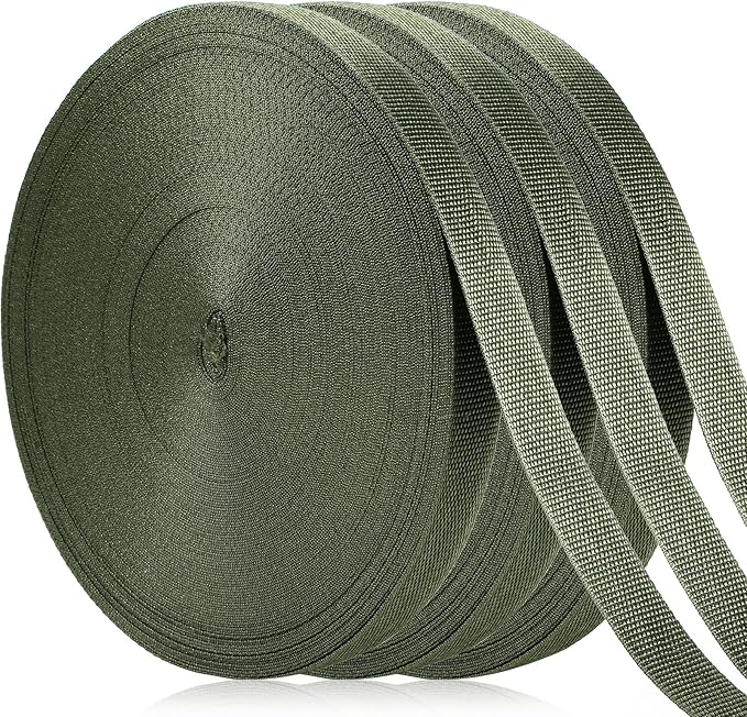 Shappy Tree Tie Strap Garden Webbing Strap Garden Plant Supports Tree Tie Staking and Guying for Outdoor Use, Plant Supports, Grafting, Straightening Supplies(Yellow Green,443 Feet x 1 Inch)