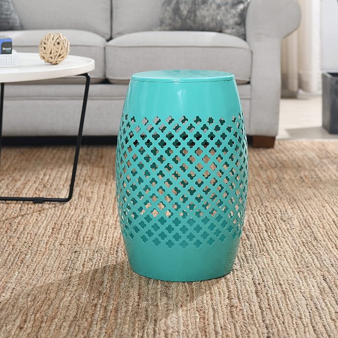 Outdoor 12" Iron Side Table, Outdoor Side Tables, Round Patio Side Table End Table