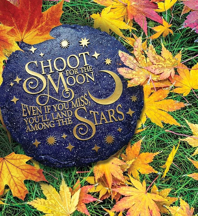 Spoontiques - Garden Décor - Shoot for The Stars Stepping Stone - Decorative Stone for Garden