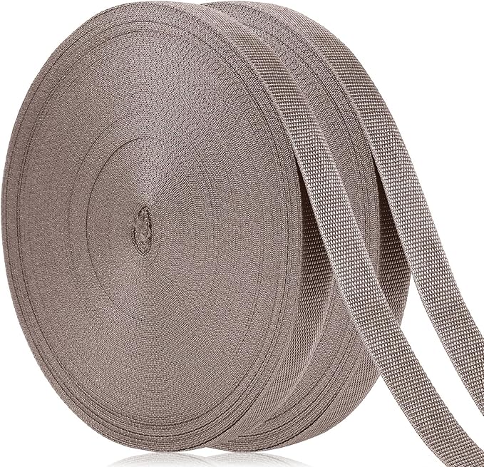 Shappy Tree Tie Strap Garden Webbing Strap Garden Plant Supports Tree Tie Staking and Guying for Outdoor Use, Plant Supports, Grafting, Straightening Supplies(Dark Khaki,295 Feet x 1 Inch)